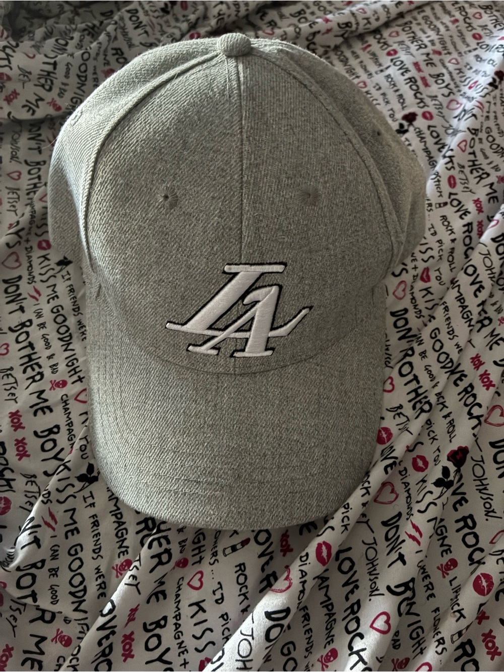 Grey Embroidered LA Baseball Cap - Men's / WOMENS Casual Hat